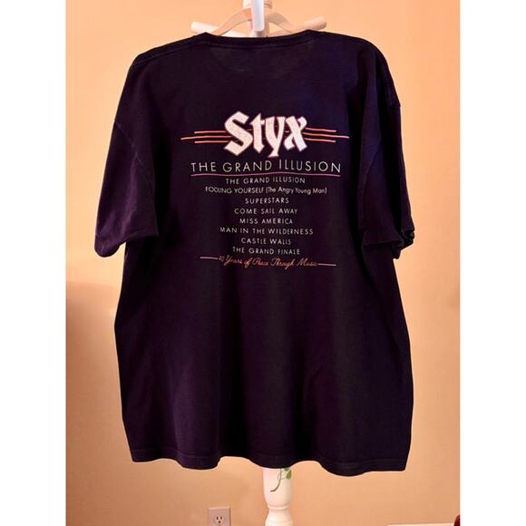 Styx, Tultex Black Short Sleeve T-Shirt Unisex 2XL - Picture 3 of 7